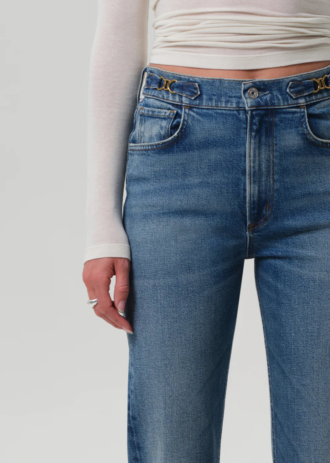 Blaine High Rise Straight With Horsebit - Alma