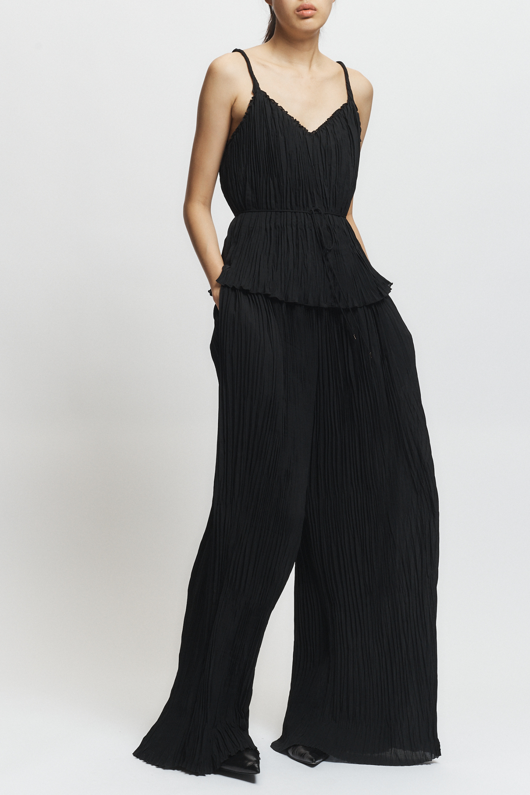 Hendrix Pleated Pant - Black