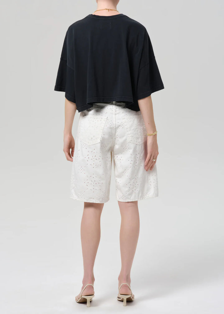 Court Denim Short - Blanc