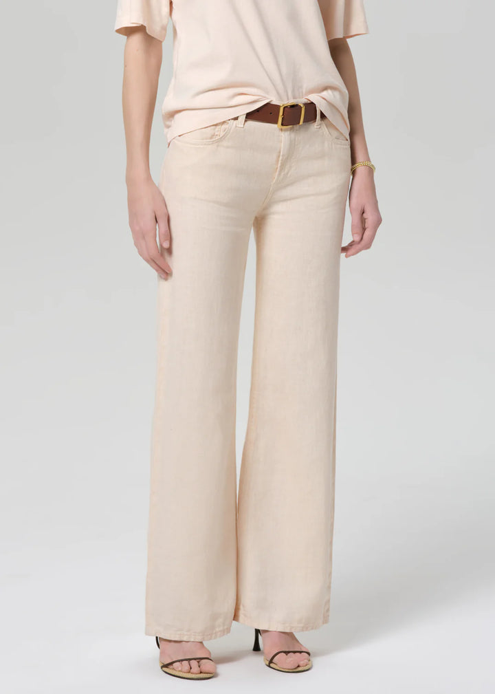 Nora Linen Trouser Leg - Vanilla