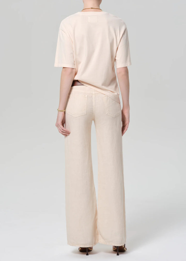 Nora Linen Trouser Leg - Vanilla
