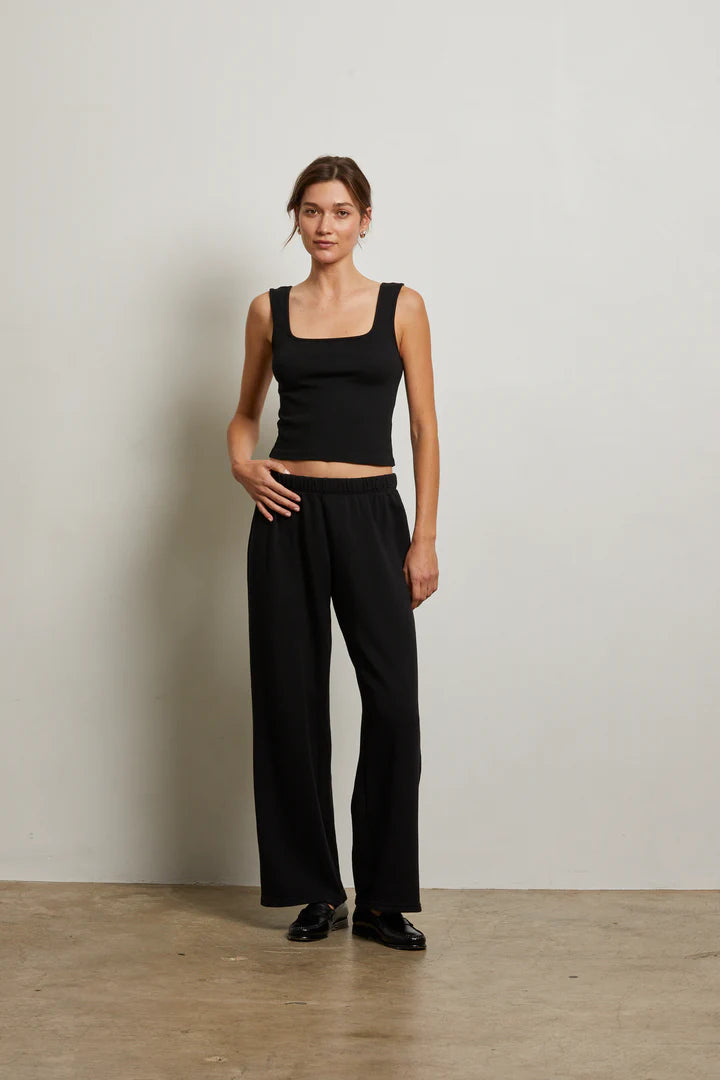 Nora French Terry Pull On Pant - True Black