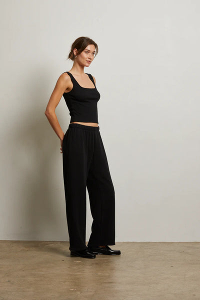 Nora French Terry Pull On Pant - True Black