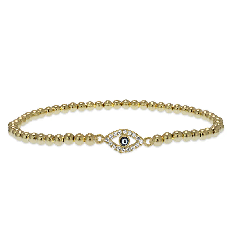 Pave Evil Eye - 3mm Bracelet