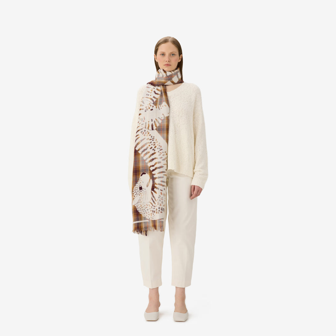 Scarf 70 - Beige Plaid