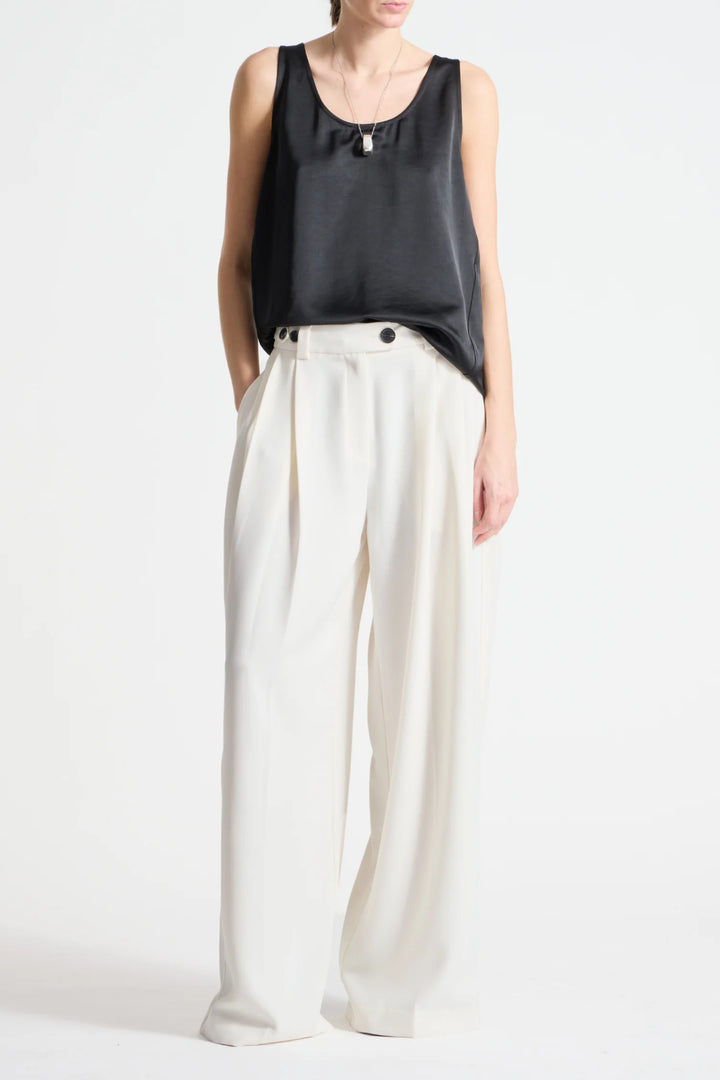Solace Crepe Trouser - Ivory