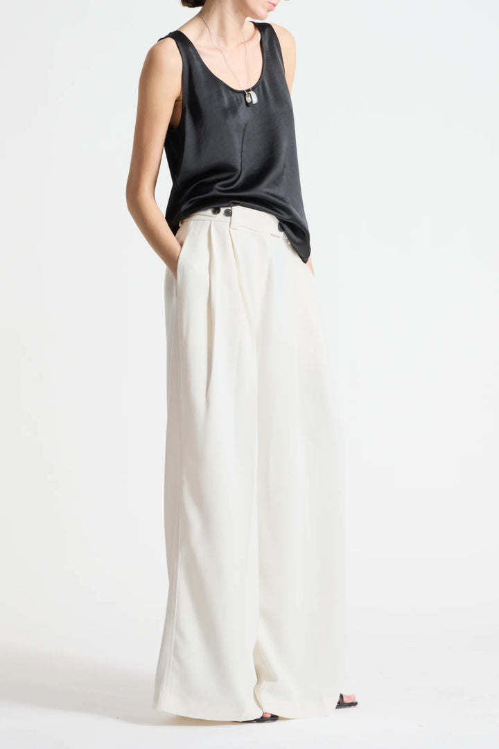 Solace Crepe Trouser - Ivory