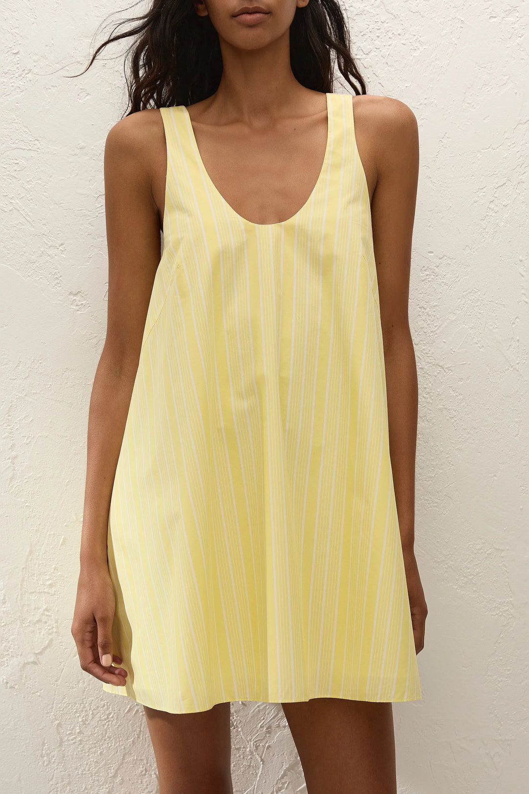 Tula Mini Dress - Elisa Stripe Daffodil