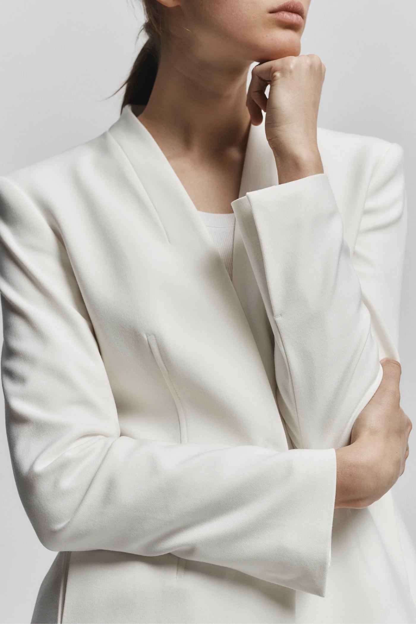 Aria Tailored Blazer - White