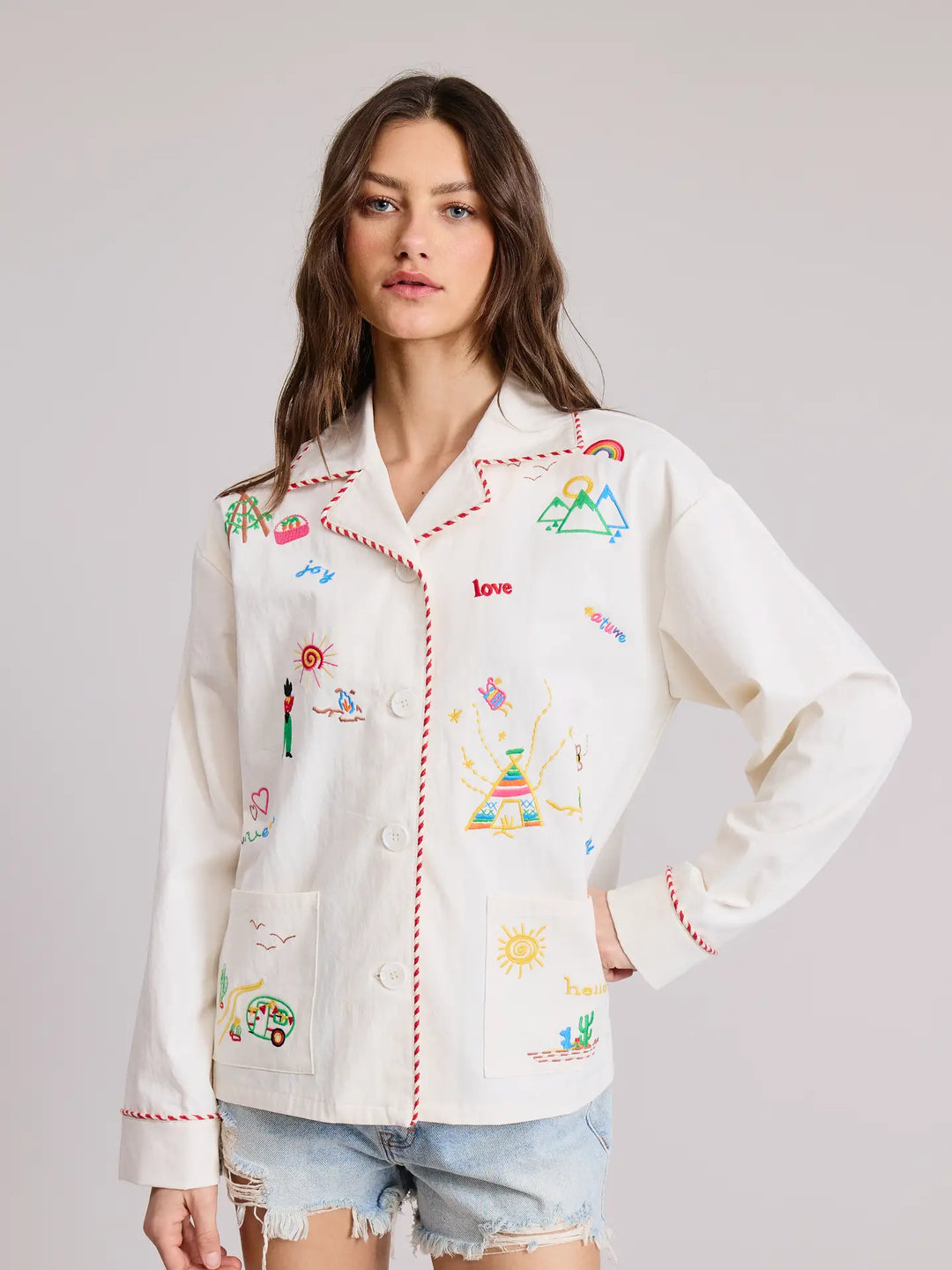 Joshua Embroidered Lightweight Jacket
