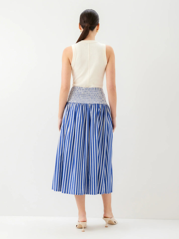 Rhea Stripe Skirt - Indigo