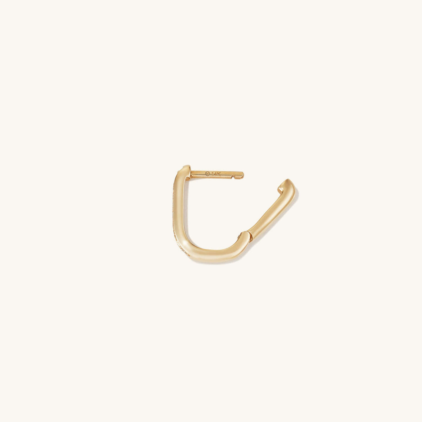 Mini Crystal Oval Hoops - Gold