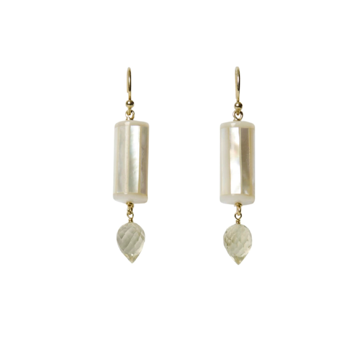 Antibes Earrings - White Mop Mix