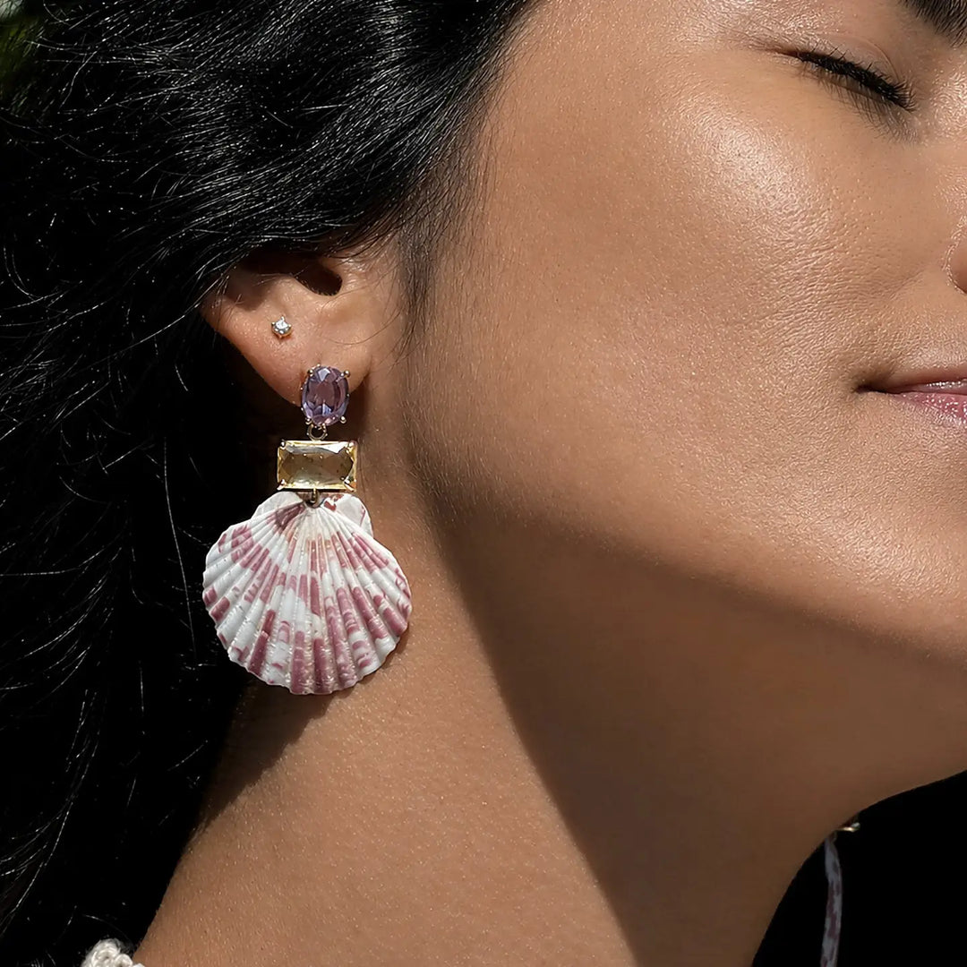 Shell Statement Earrings