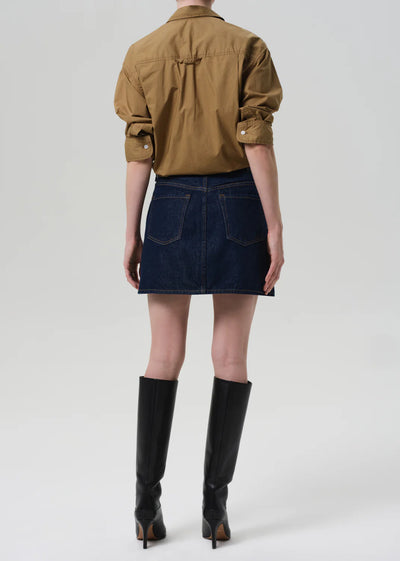 Curved Pocket Mini Skirt - Amherst