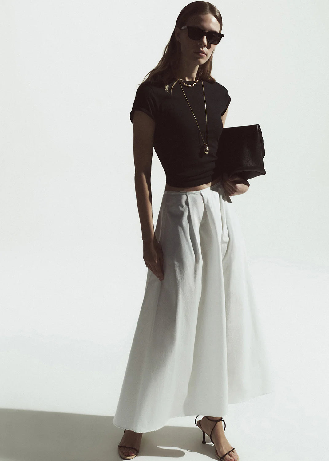 Emi Poplin Skirt - Optic White