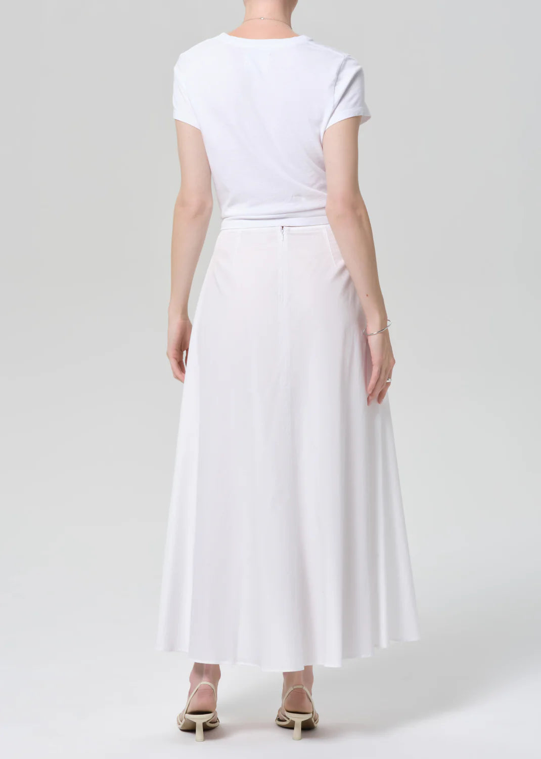 Emi Poplin Skirt - Optic White