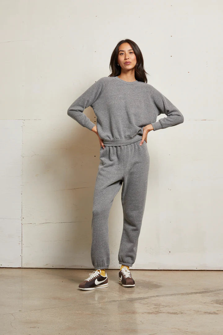 Stevie Cotton Fleece Sweatpant - Dark Heather Grey
