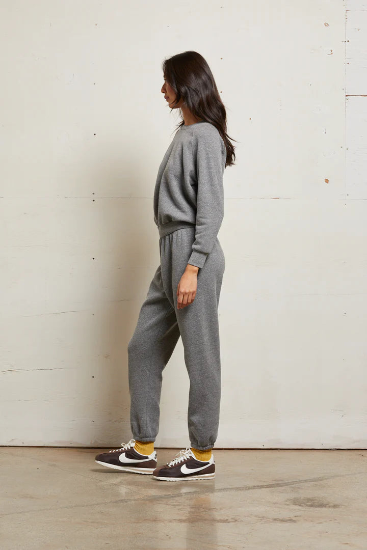 Stevie Cotton Fleece Sweatpant - Dark Heather Grey