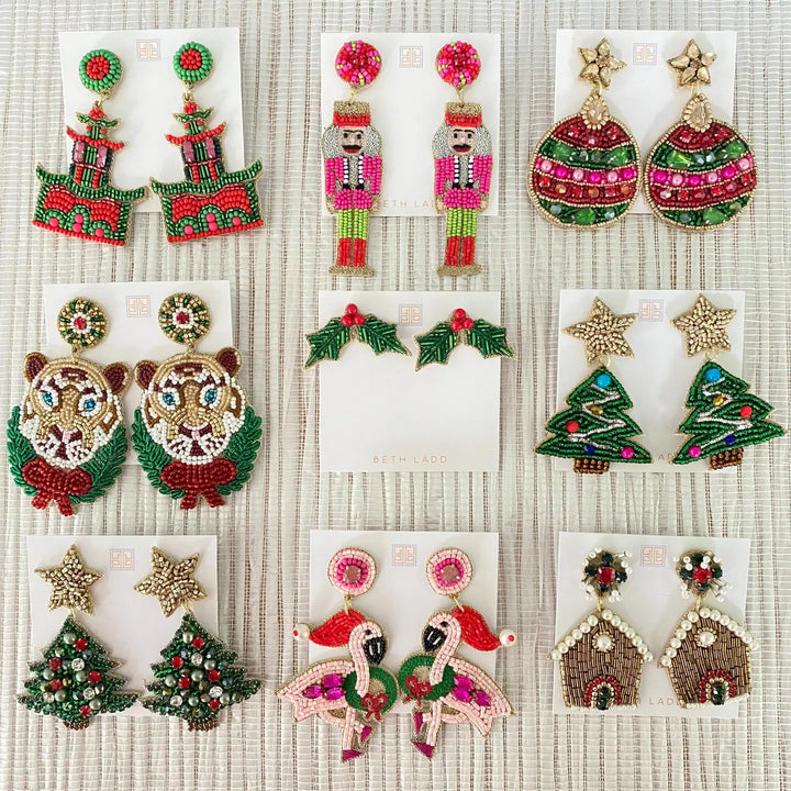 Festive Tiger Earrings