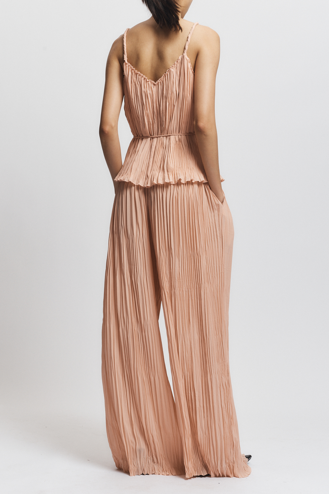 Murphy Pleated Tank Top - Peach