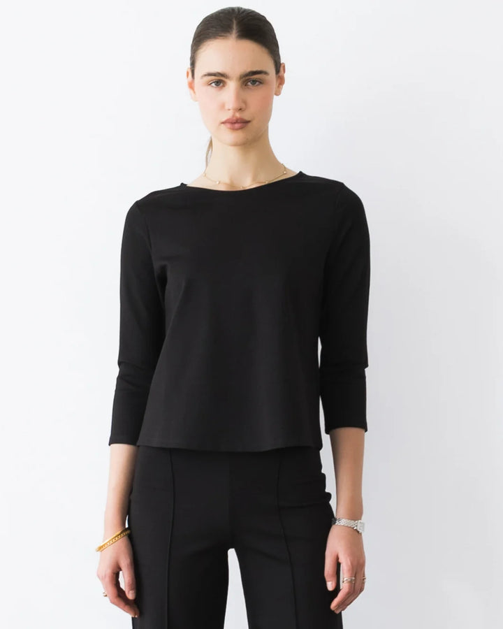 Ponte Knit Top - Chocolate