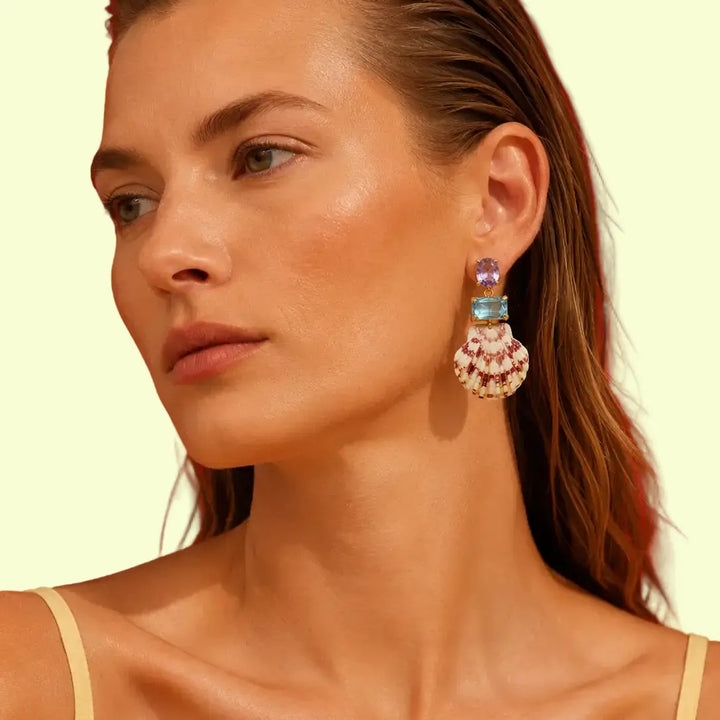 Shell Statement Earrings