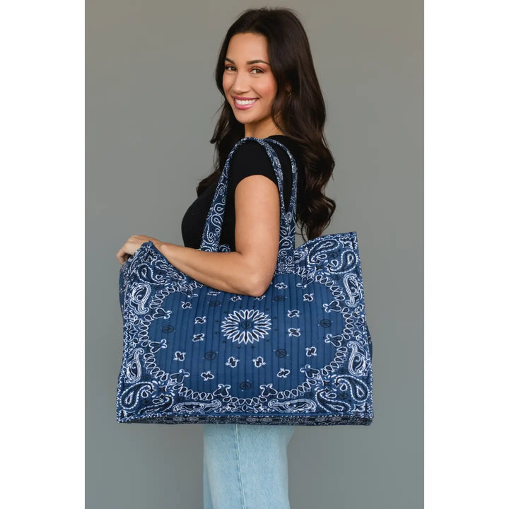 Bandana Tote - Blue
