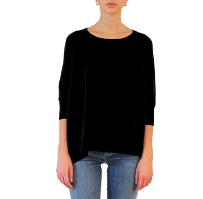 Nadine Cashmere Boxy Pullover Black