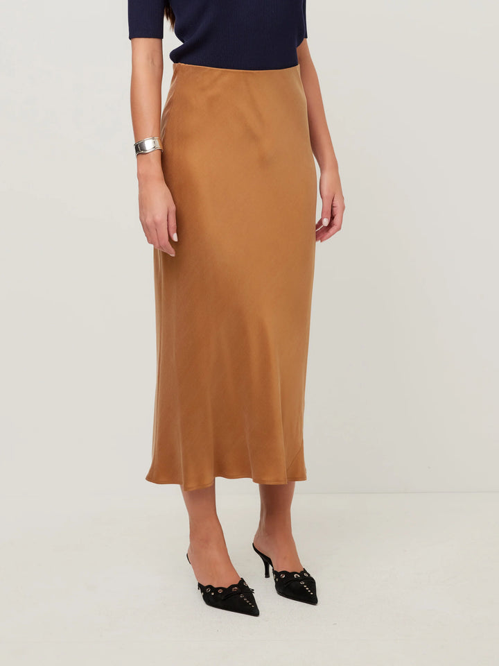 Eva Bias Ankle Skirt - Camel
