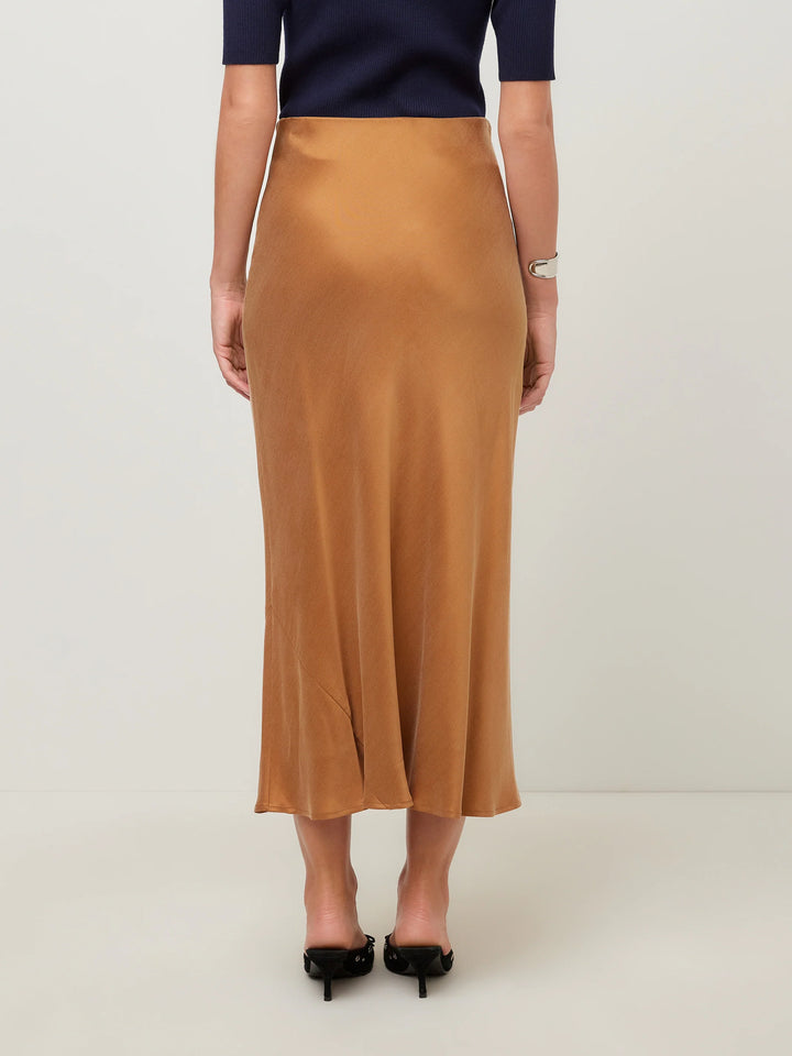 Eva Bias Ankle Skirt - Camel