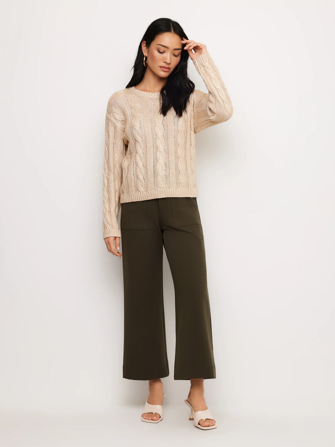 Levie Metallic Sweater - Gold