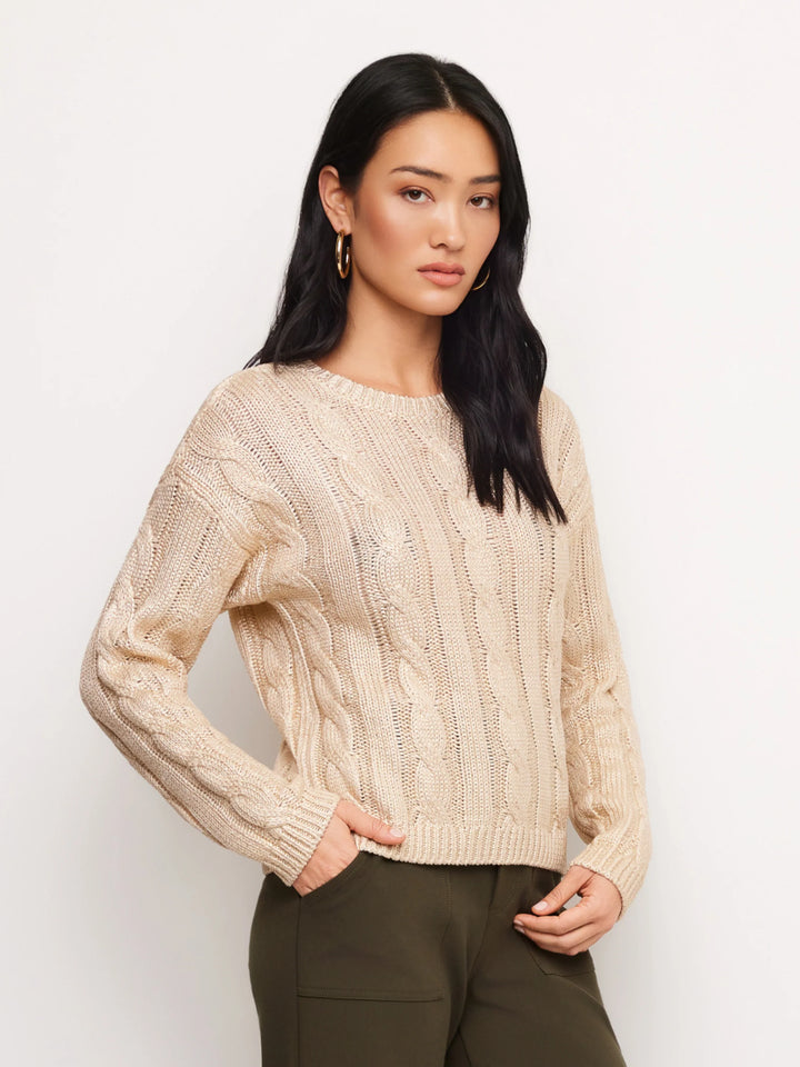Levie Metallic Sweater - Gold