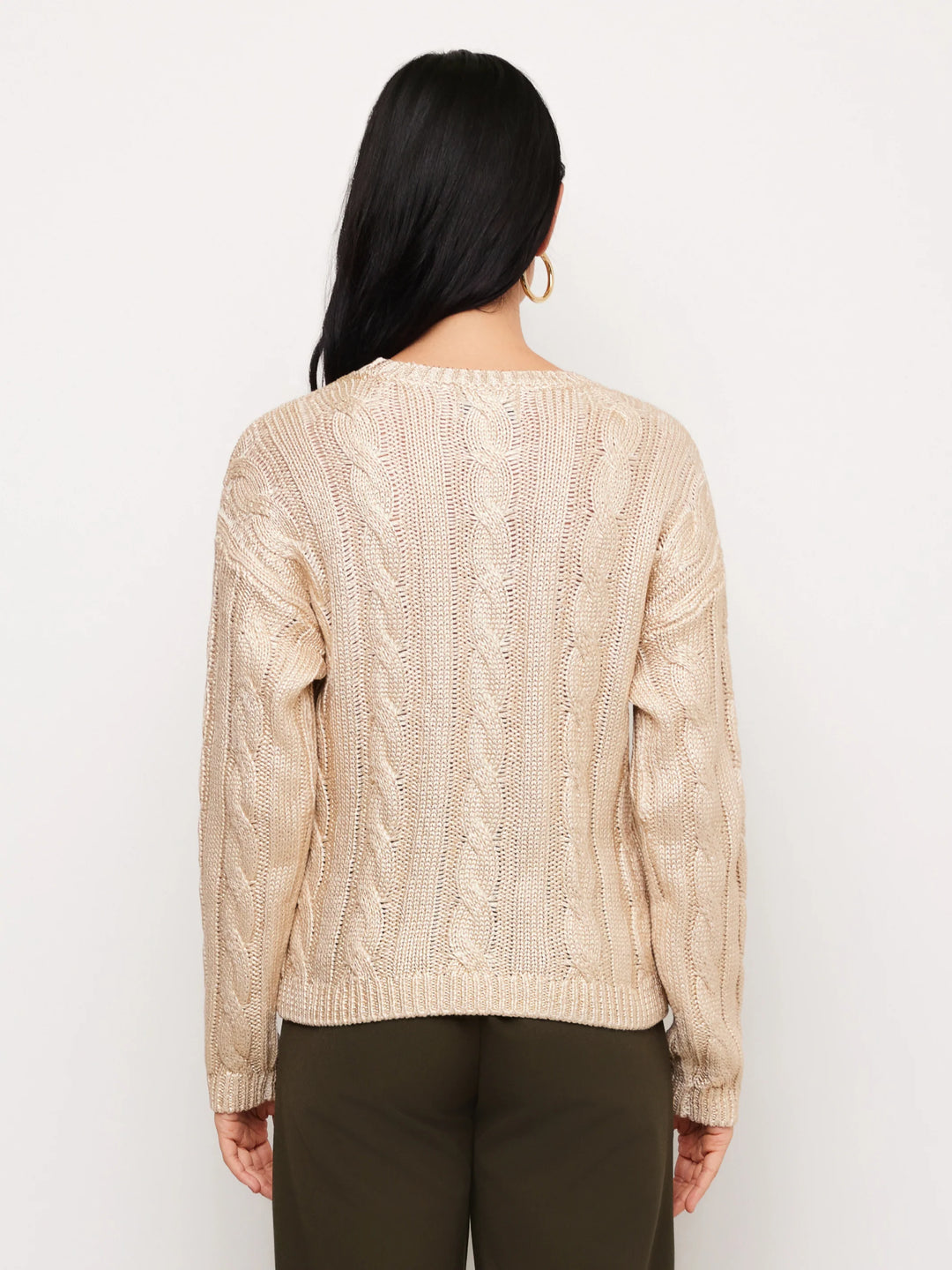 Levie Metallic Sweater - Gold