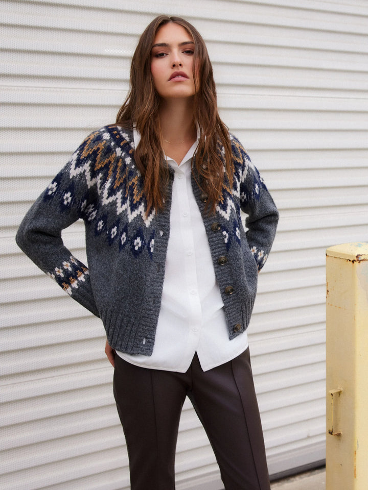 Alina Mixed Media Cardigan - Multi