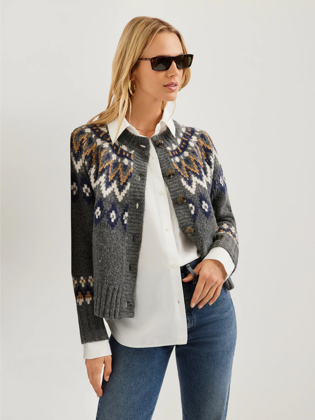 Alina Mixed Media Cardigan - Multi