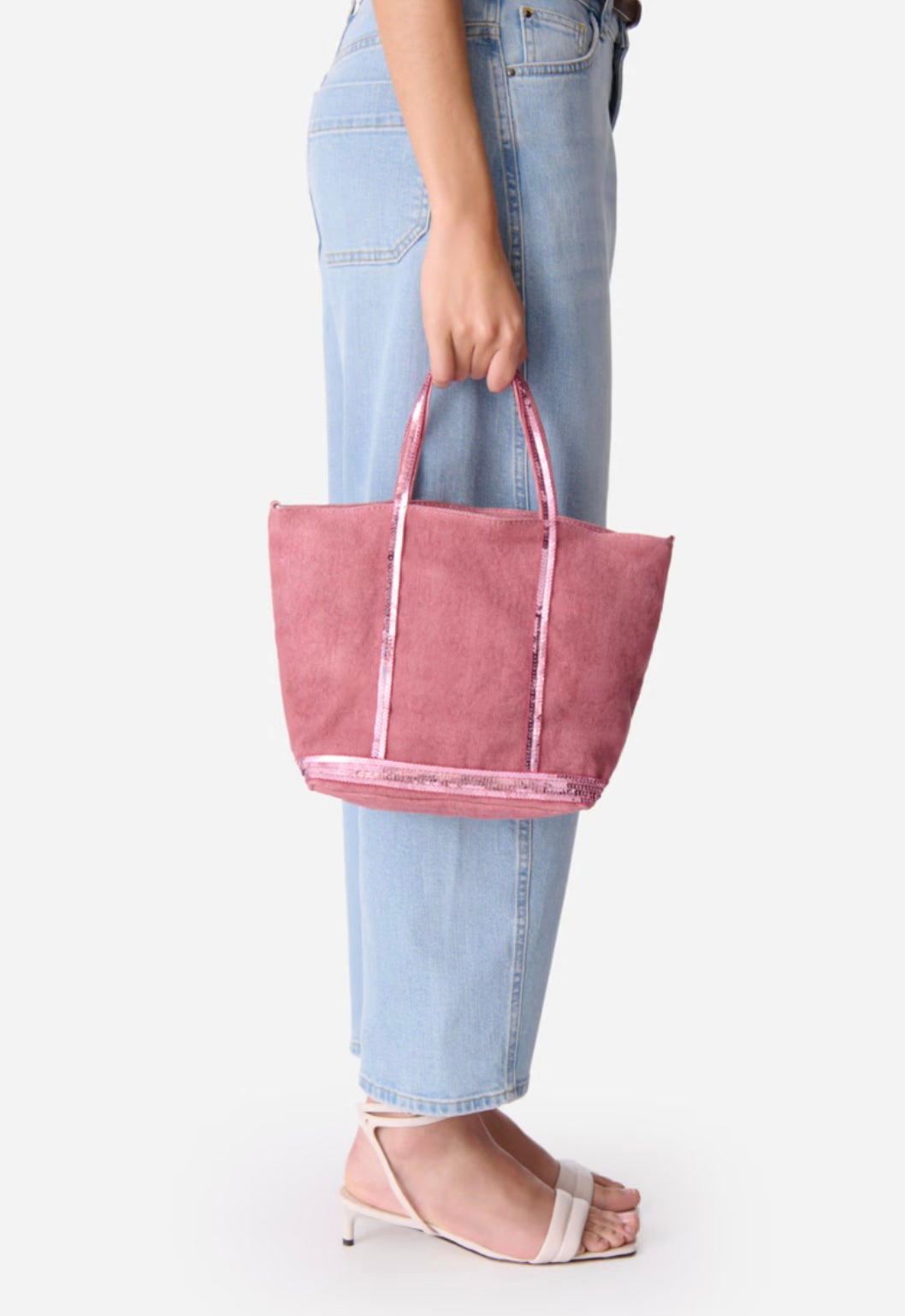 Linen S Cabas Tote - Garnet