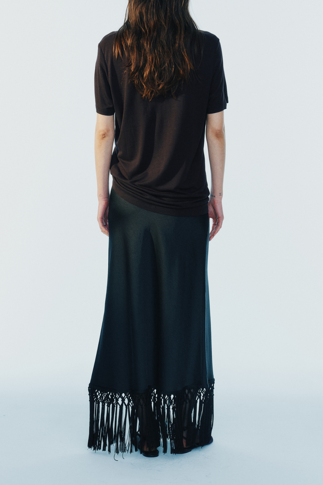 Brittlee Fringe Skirt - Black