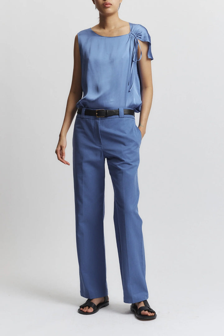 Lola Tie Blouse - Cornflower