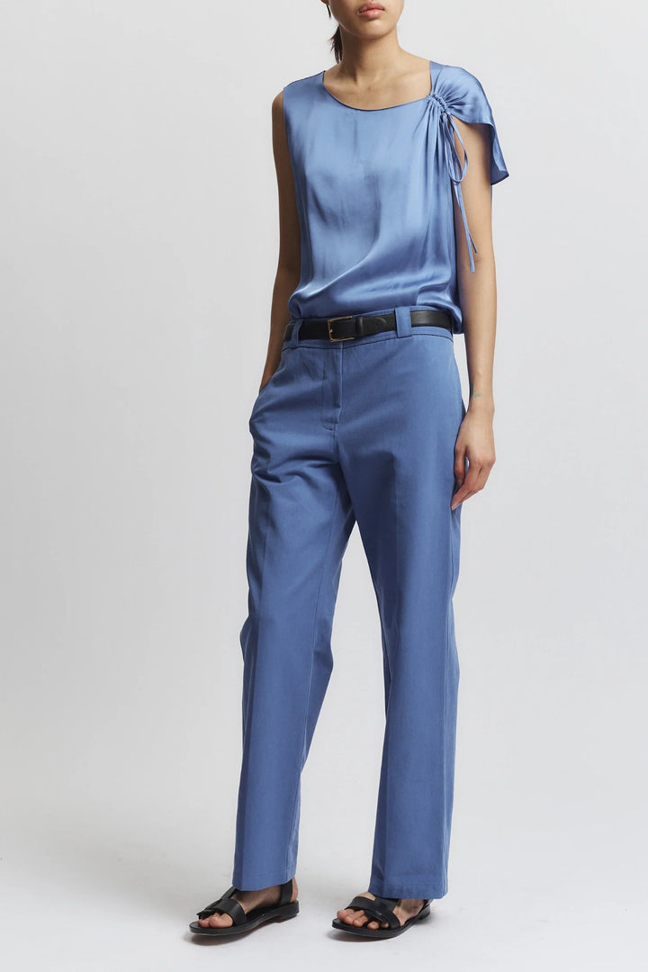 Lola Tie Blouse - Cornflower