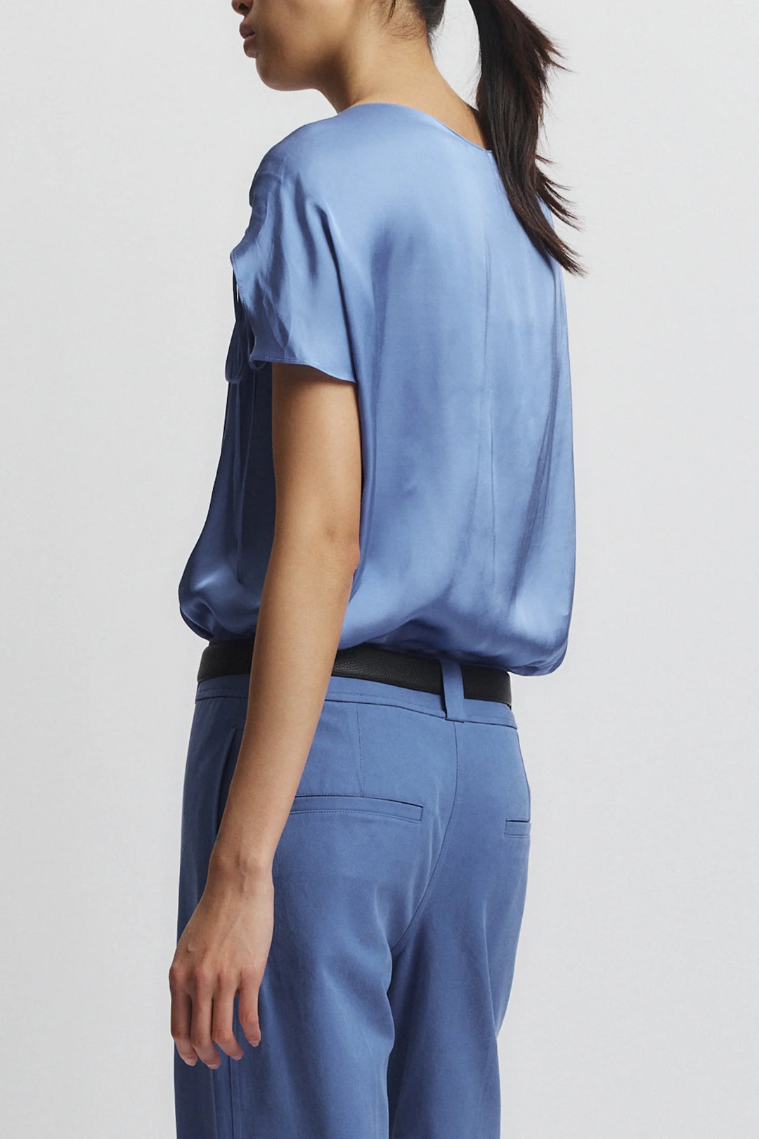 Lola Tie Blouse - Cornflower