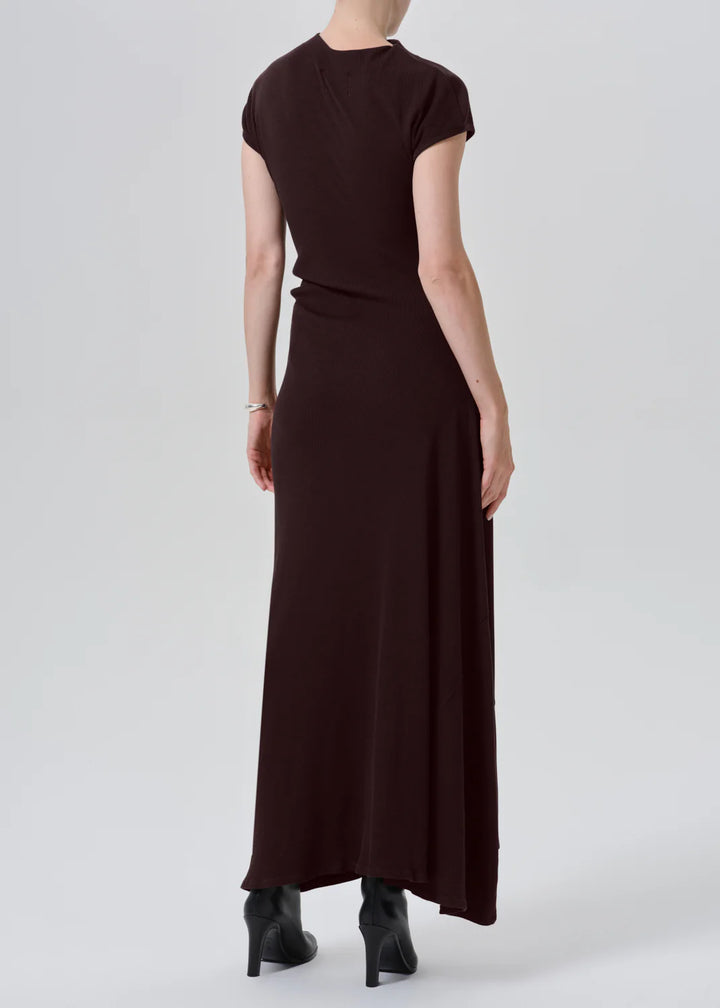 Kira Sculptural Dress - Choco