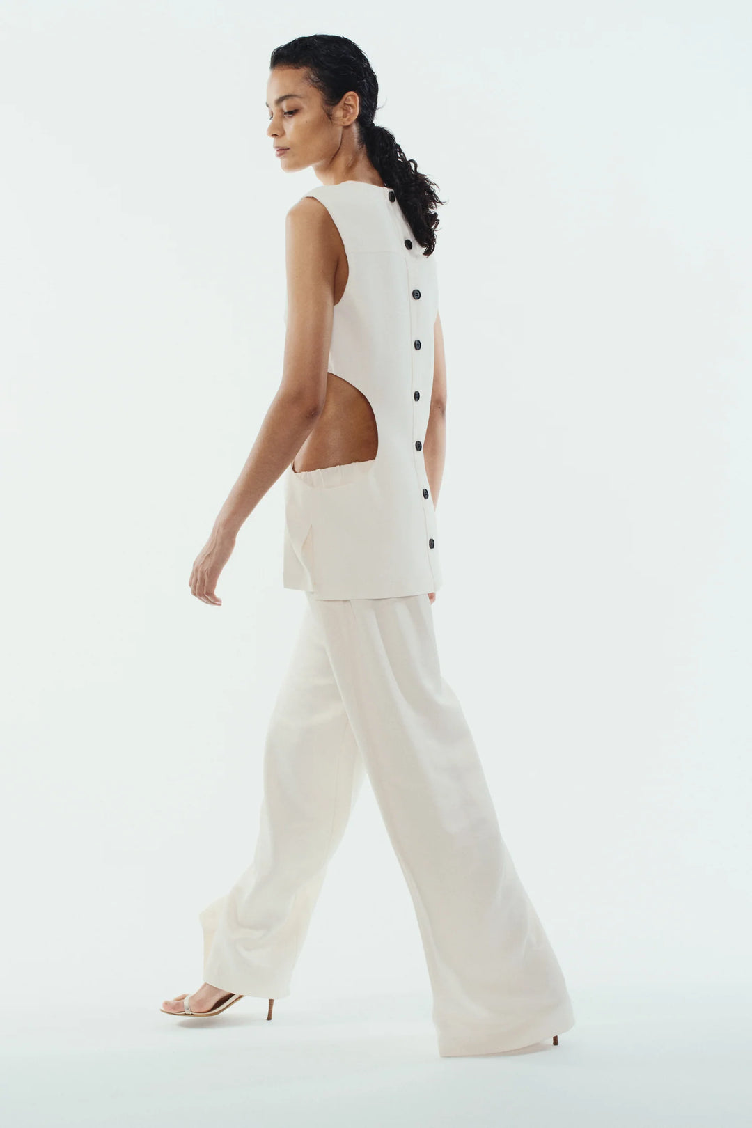Solace Crepe Trouser - Ivory