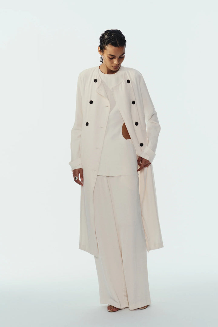 Solace Crepe Trouser - Ivory