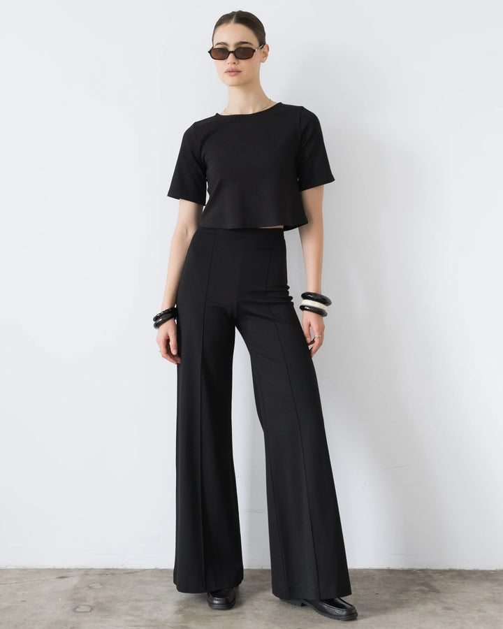 Ponte Knit Pant - Chocolate