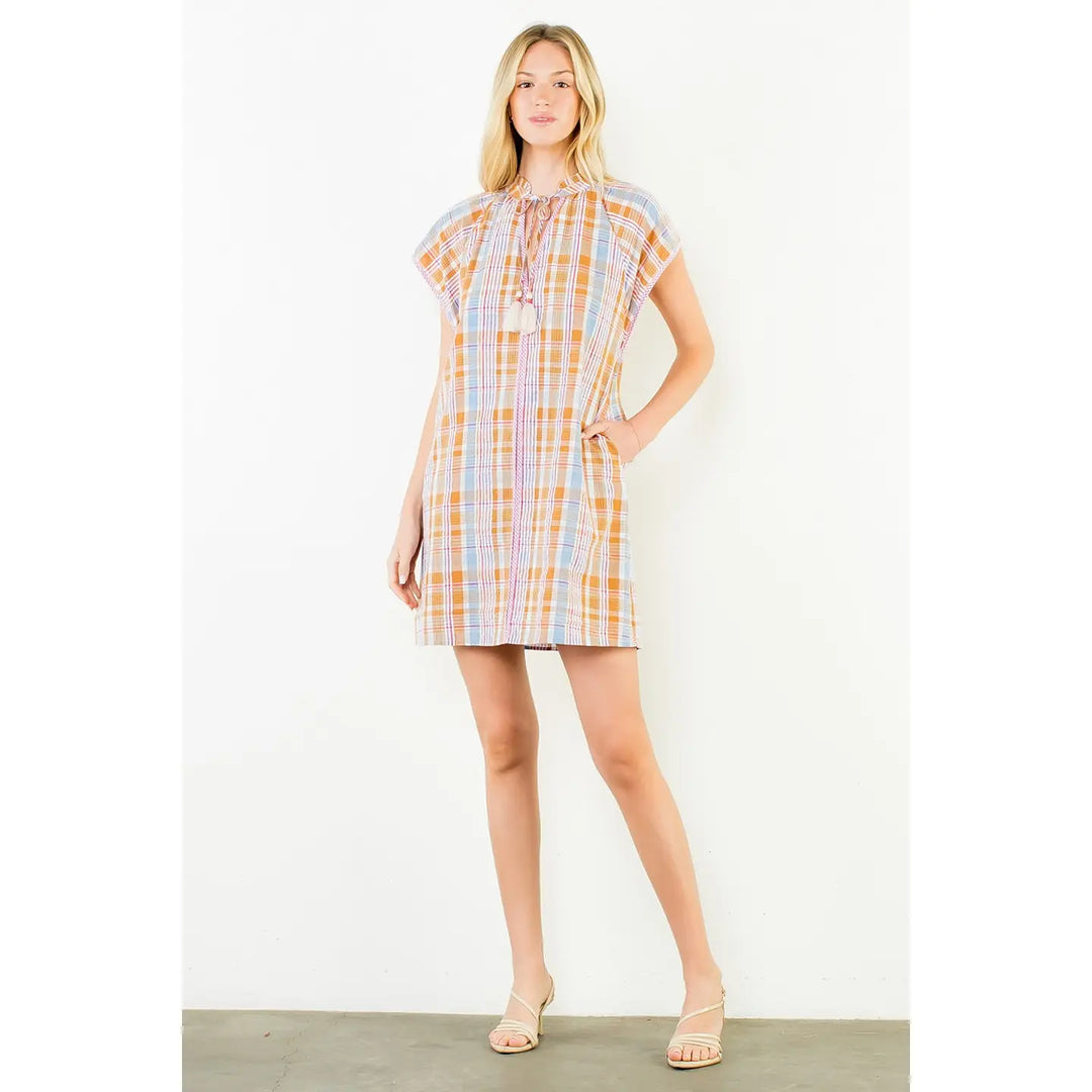 Sunset Plaid Dress