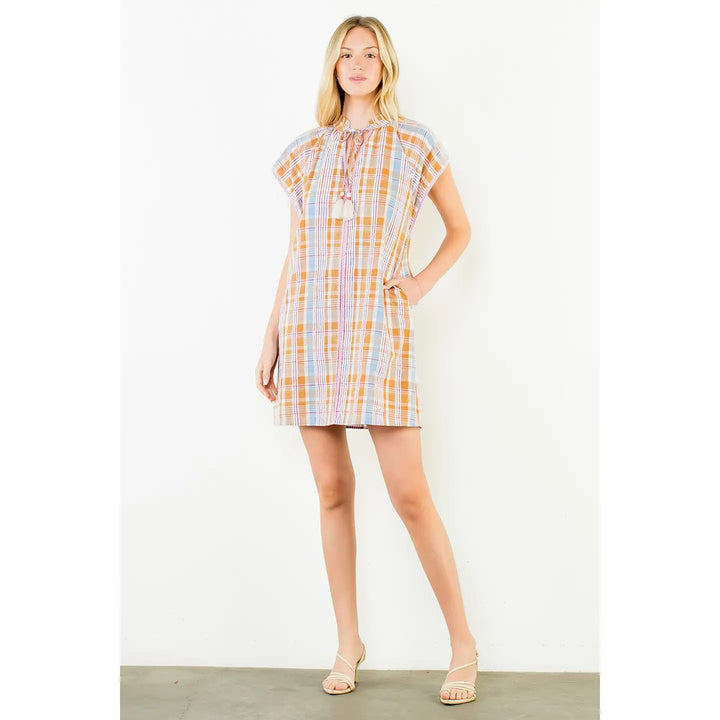 Sunset Plaid Dress