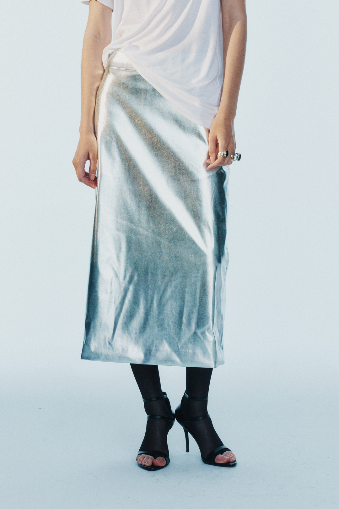 Jenson Metallic Skirt - Silver