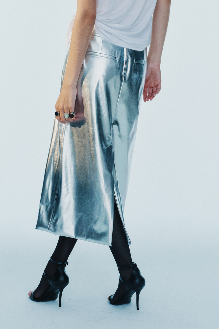 Jenson Metallic Skirt - Silver