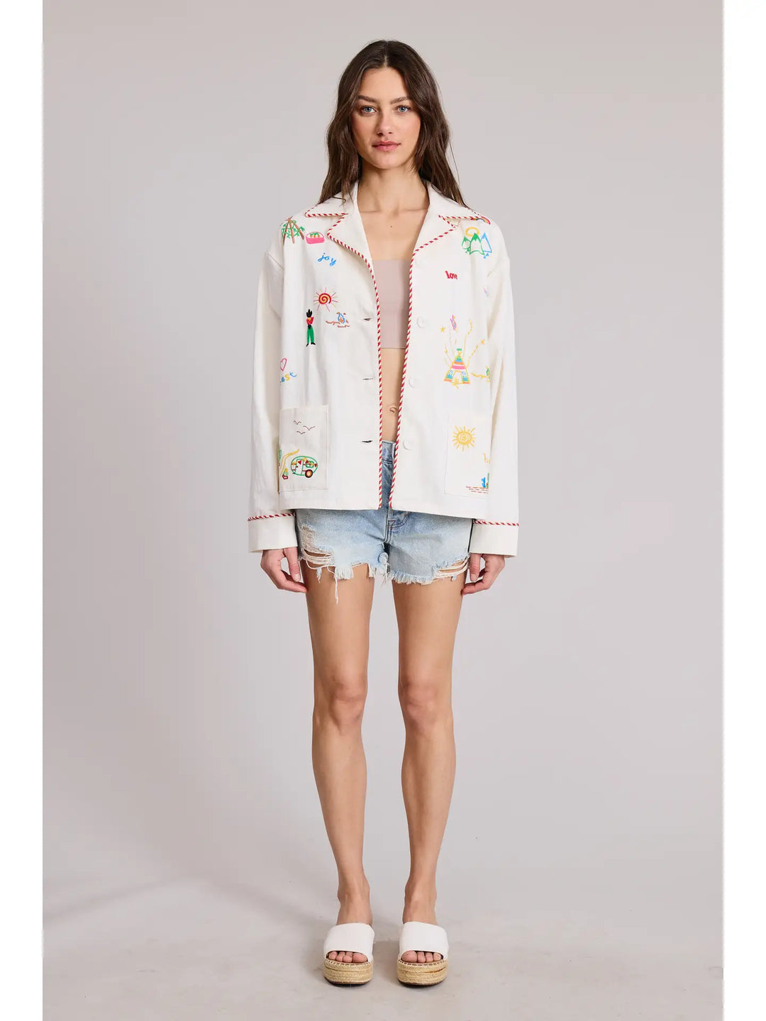 Joshua Embroidered Lightweight Jacket